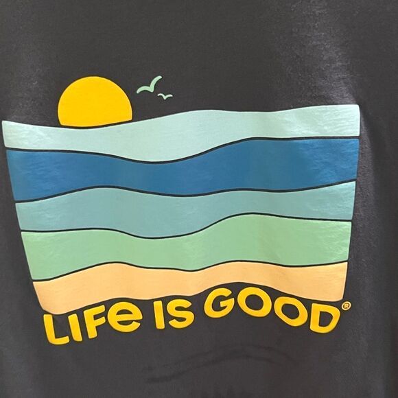 Life is Good Men's Navy T-Shirt Size small #369 - Picture 2 of 5